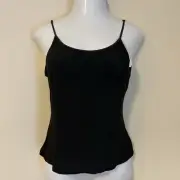 Olga Women's Size 38 Black Camisole Built-In Bra Nylon Spandex Style 10009
