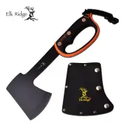 HATCHET | Elk Ridge Black Orange Full Tang Camping Survival Hand Axe + Sheath