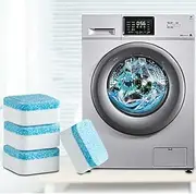 Washing Machine Cleaner, Solid Washer Cleaner, Deep Cleaning with Triple Decontamination, for Front Load and Top Load Washers (box of 12）