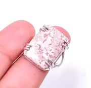 Natural Rosetta Jasper -United State Solitaire 925 Sterling Silver Ring 8 R117