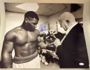 MIKE TYSON Hand Signed 16"x20" Photo + JSA "BUY GENUINE TYSON '