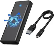 Aswalling M.2 NVME NGFF Dual Protocol External SSD Enclosure Adapter with Cooling Fan 10Gbps Type-C 3.1 SSD Box for 2230-A Easy to Use