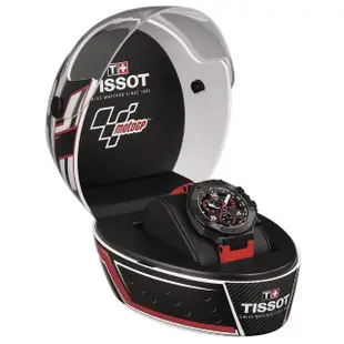 【TISSOT 天梭 官方授權】T-RACE MOTOGP賽車運動限量計時錶-45mm/經典黑紅 母親節 禮物(T1414173705701)