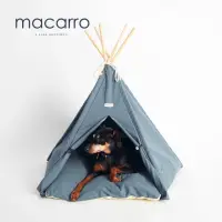 在飛比找momo購物網優惠-【macarro馬卡兒寵物】印地安犬貓帳篷 狗帳篷(四種顏色