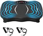 Vibration Plate Exercise Machine with Bluetooth Speaker, Vibration Plate Platform for Lymphatic Drainage, 120 Adjustable Speeds Power Vibrating Plate Helps Weight Loss, Shaping