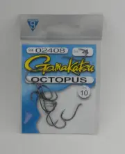 Gamakatsu 02408 Size 4 Black Octopus Hook 10ct