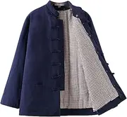 [YUUSONSM] Tang Suit, Winter Tai Chi Uniform Detachable Thick Suit Jackets Cotton Old Rough Cloth Men Warm Chinese Kung Fu Clothing