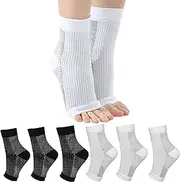 [Acrossoce] Neuro Socks - Ankle Compression Sleeves 6 Pairs of Neuro Socks, Neuropathy Socks for Women And Men, Connecy Socks.