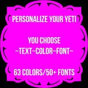 Customized Vinyl Decal For Your Yeti Rambler Tumbler Coldster Lowball Monogram