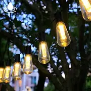 Solar Bulb String Lights Outdoor Solar Waterproof Retro Bulb Fairy String Lights 3M-10LEDs 5M-20LEDs 7M-30LEDs for Cafe Wedding Party Patio Holiday Decoration