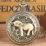 Men Women Quartz Pocket Watch Analog Necklace Chain Fob Watches Full Hunter Gift