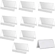 Name Plates for Desks, 10 Pack Clear Tent Name Plate Display for Office Conference, Reusable Name Tent Holder for Business Training Event（9*6cm）