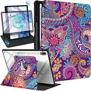 [Kidcube] for Samsung Galaxy Tab S9 Plus/S9 FE Plus Case 12.4 Inch for Women Girls Folio Cover with Pencil Holder Cute Design Aesthetic Rotating Stand Teen Tablet Case for Tab S9 FE+/S9+ 2023