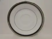 Austin Platinum by Noritake Saucer Black Band Encrusted Platinum Band s131