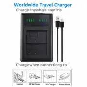 USB Dual Battery charger for Canon BP511 EOS 10D 20D 30D 40D 50D 300D EOS DS6041