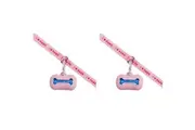 2x Gummi Silicone The Commons Dog Puppy Poo Bag Waste Dispenser Holder Clip Pink
