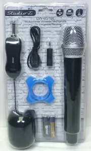 Studio Z GW-851BL Multipurpose Wireless Microphone w/ rechargeable Receiver.