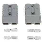 Jaylec 50A Grey Connectors with Terminals, Pack of 2 - ECH9050