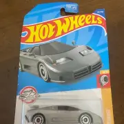 Hot Wheels '94 Bugatti EB110 SS 65/250 HW Turbo 5/10 Silver Race Car