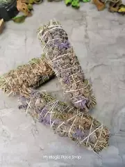 Lavender & Rosemary Smoke Cleansing Wand Smudge Stick Handmade Smudge Sticks Lav