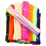 100 Pieces Pipe Cleaners Assorted Craft Chenille Stems-Multicolored Pipe Cleaner