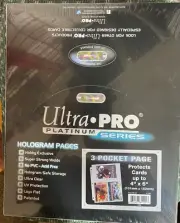 6 BOX LOT Ultra Pro 3 Pocket Platinum Page with 4x6 101mm x 152mm 100 Ct NIB