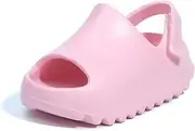[PSROCS] Toddler Little Kids Slides Sandals Summer Slip-On Sandals Beach Pool Anti-slip Slippers for Kids Girls Water Shoes Indoor Outdoor Lightweight Sandals for Boys Toddler Strap Slides Sandals