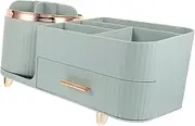 FRCOLOR Makeup Organizer with Rotating Holder Stylish Desktop Cosmetics Display for Brushes and Lipsticks Durable Vanity Storage for Effortless Access and Organization