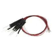1206 Pre-Wired Micro LED, 12 Pcs 9-12V Emitting Diodes for Model, 9.8", Orange
