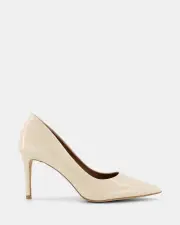 Shelly Shen Maggie/Ivory Patent Womens Heels 10