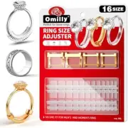 Omilly Ring Sizer for Loose Rings, 60-Pack with 16 Sizes & 3 Styles for