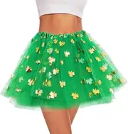 [velado] Women's Sequin Tutu Skirt Classic 3 Layered Tulle Retro Petticoat for Teens Adult, Sparkle Bubble Dance Skirt Mini Pettiskirts