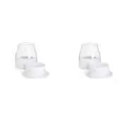 2x 2pc Philips Avent Sterile Teat Travel Pack/Portable Nipple Cover White 18m+