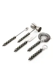 MACKENZIE CHILDS Courtly Check 6-Piece Bar Tool Set