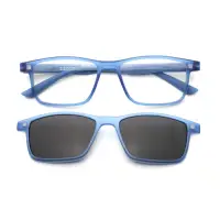 在飛比找Yahoo奇摩購物中心優惠-【 Z·ZOOM 】老花眼鏡 磁吸太陽眼鏡系列 知性矩形細框