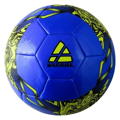 Vizari Durable Neon Yellow Soccer Ball Size 3 4 5 Perfect for Training Games