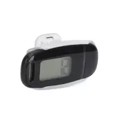 (Black)Step Counter Large LCD Screen USB Rechargeable Accurate Portable EA
