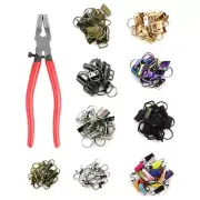 113pcs for Key Fob Hardware Set with Pliers Keychain Pendant