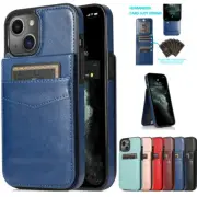 For iPhone 16 15 14 13 12 Pro Max XS XR 8 7 Plus Leather Wallet Stand Case Cover