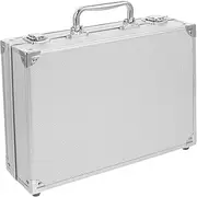 NOLITOY Box Toolbox Padded Hard Briefcases for Men Men Briefcase Metal Case Aluminum Case Storage Containers for Tools Metal Suitcase Silver Aluminum Alloy
