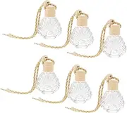 FOMIYES 6pcs Perfume Bottle Empty Car Air Freshener Essential Oil Diffusers Essential Oul Diffuser Auto Ornaments Decor Essential Oil Air Freshener Car Essentials Hanging Pendant Glass