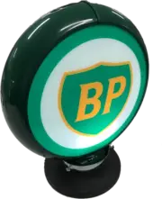 BP Fuel Petrol Gas Bowser Bar Lighting Garage Light Sign Illuminated Globe on...