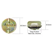 Tridon Non Locking Fuel Cap Metal Bayonet 34.0mm for Daewoo Cielo 1.5L FWD