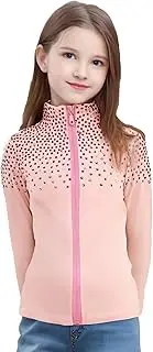 [JoyCan] Girl's Pink Sparkling Ice Skating Training Jacket Diamond Plush Top Premium Skating Training Clothes for Girls