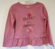 NWT Carter's Be-Leaf In Yourself Top Girl's Size 6/6X