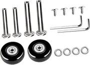 [yifulun] 1 Set Rubber Travel Trolley Rubber Swivel Caster Universal Repair kit Trolley case Travel Mute car Wheels for Suitcase Component Stroller casters/1090