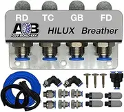 Universal 4 Port / 4 Point Diff Breather Kit Blue for Toyota HILUX N70 KUN26R, KUN26