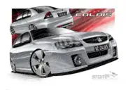 Holden Commodore VZ VZ CALAIS QUICK SILVER A3 FRAMED PRINT (HC395)
