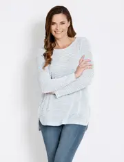 Rivers Long Sleeve Chenille Stripe Top