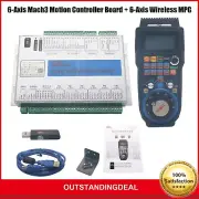 MK6-V 6-Axis Mach3 Motion Controller USB 2MHz CNC Breakout Board + Wireless MPG